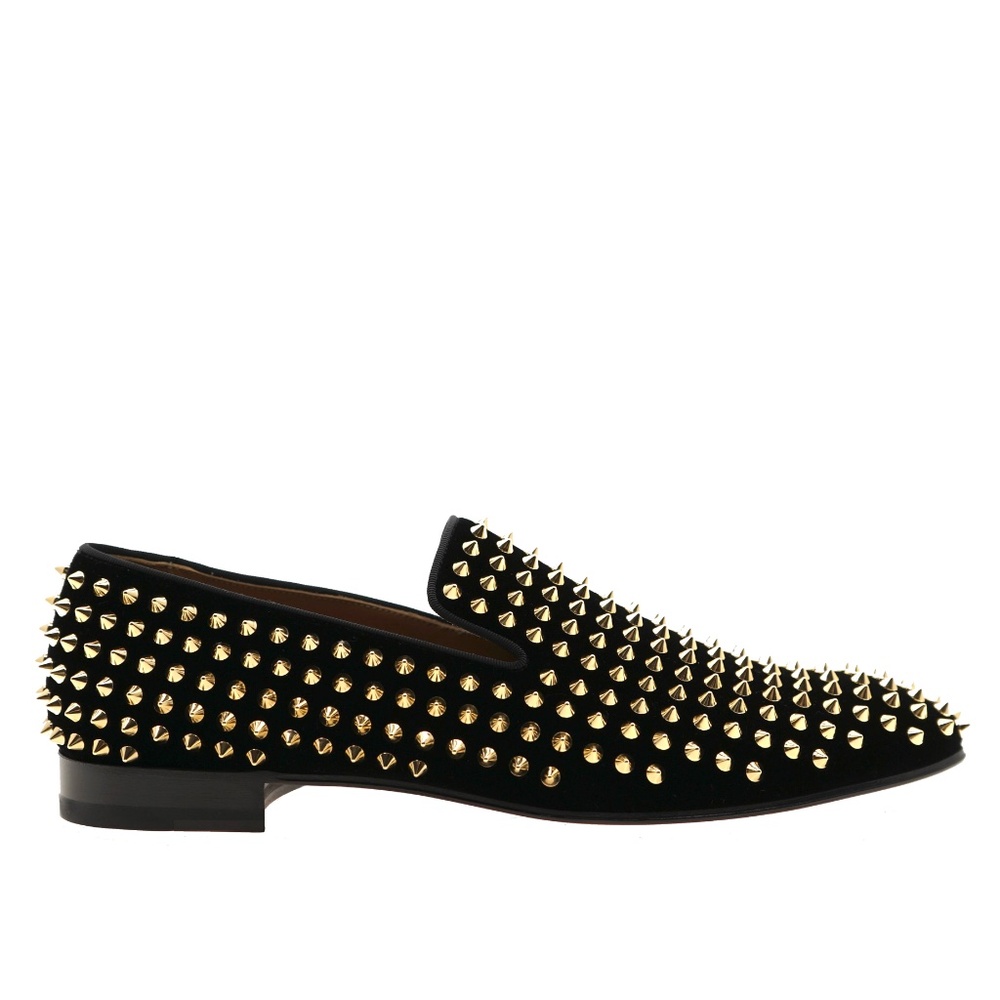 Christian Louboutin Dandelion Gold Spikes Shoes Size 9 US New - Picture 2 of 8